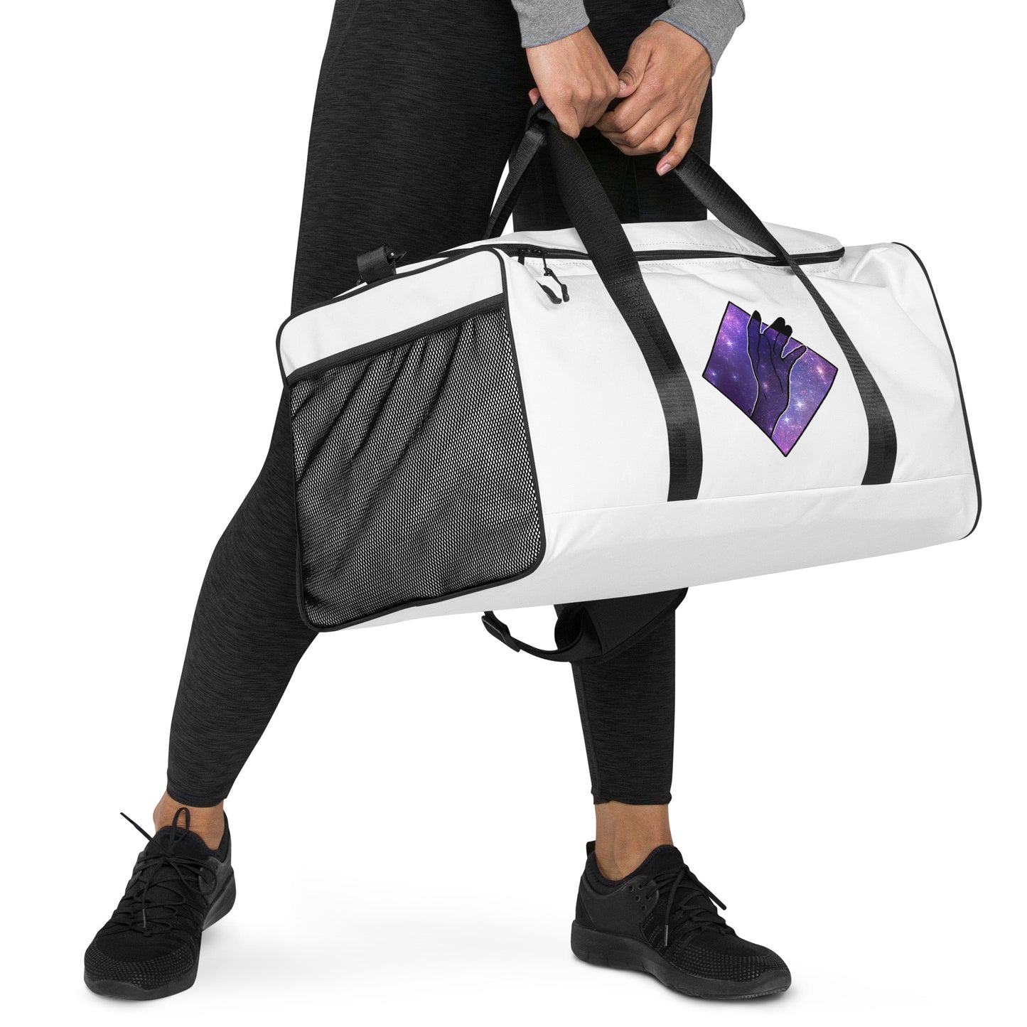 Reaching from Space duffle bag